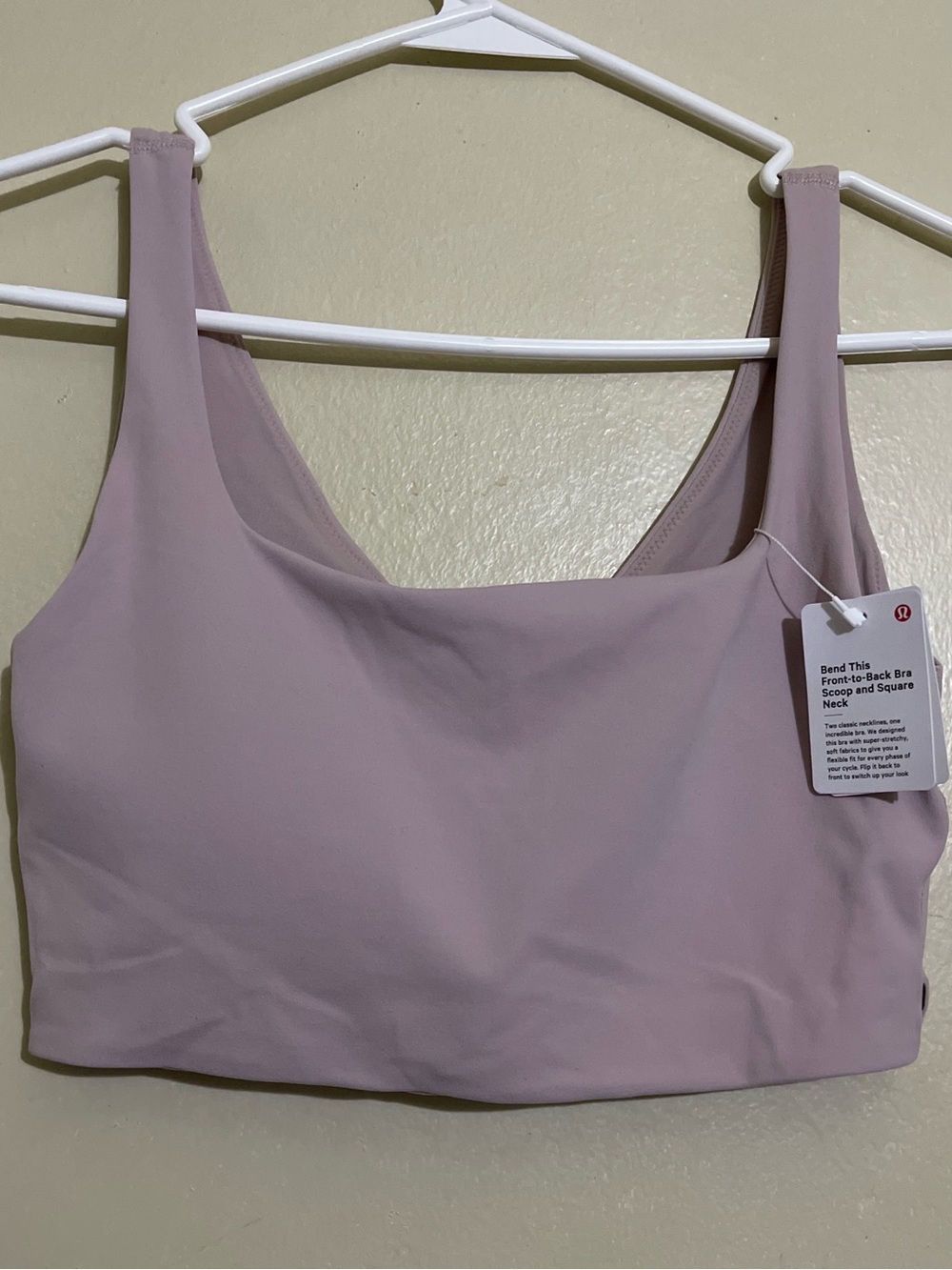 lululemon athletica Front-to-Back Scoop & Square Neck Bra in Soft Mauve